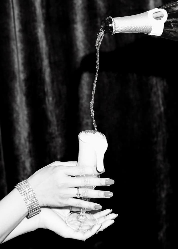 Glamorous Champagne Pour by Old Artists Studio III — canvas wall art