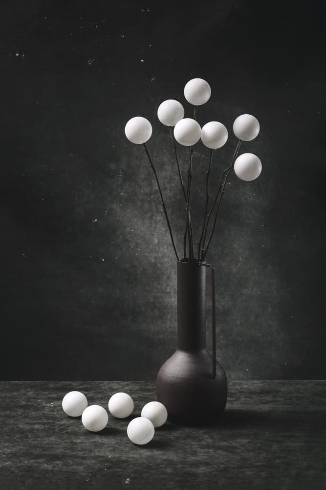 Minimalist White Spheres by Brig Barkow — canvas wall art