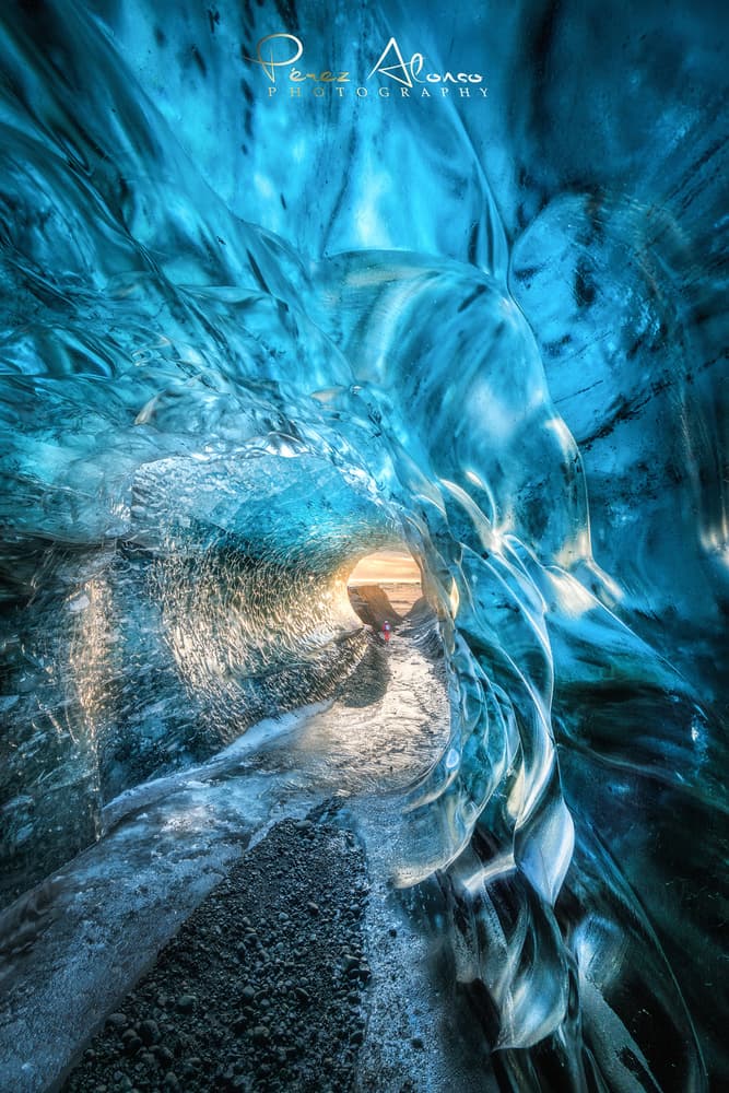 Blue Ice Cave Passage by Álvaro Pérez &amp Jose M. Pérez. Brothers — canvas wall art