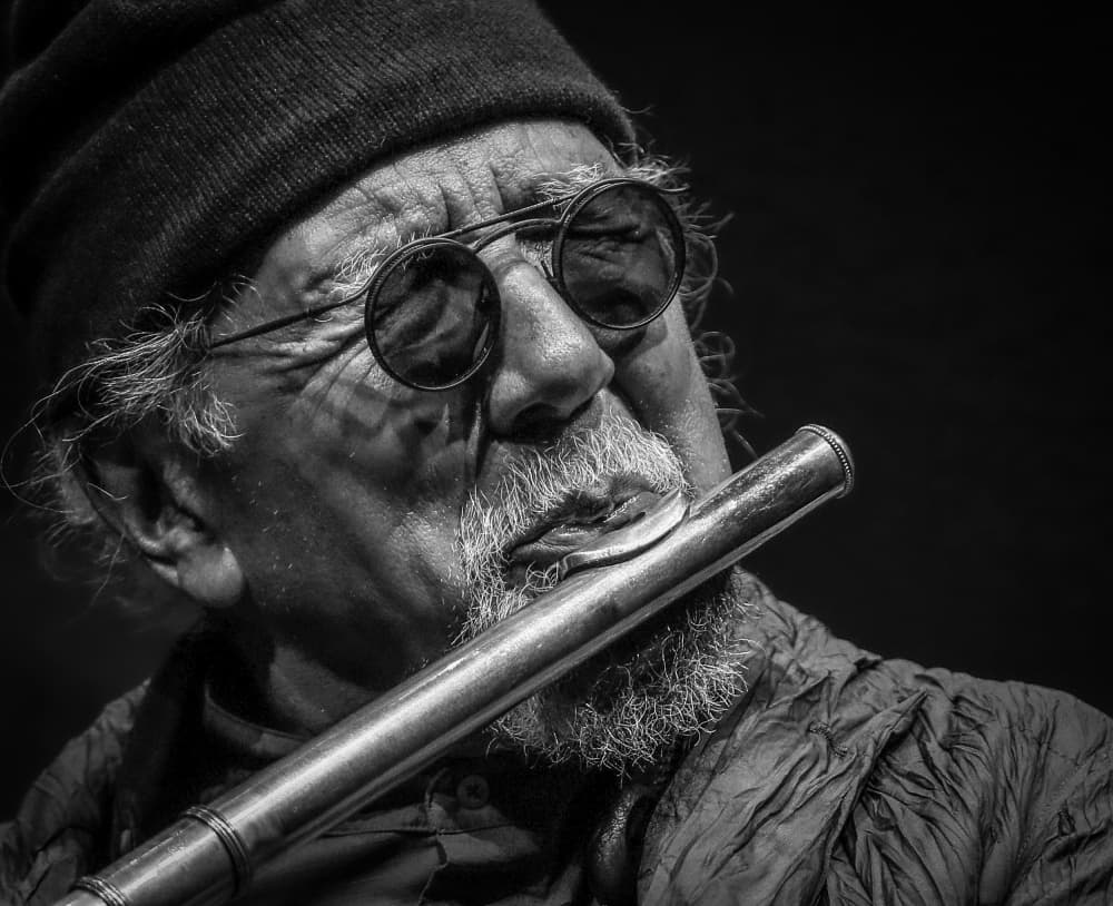 Soulful Flute Player by Dragoslav Nedici — canvas wall art