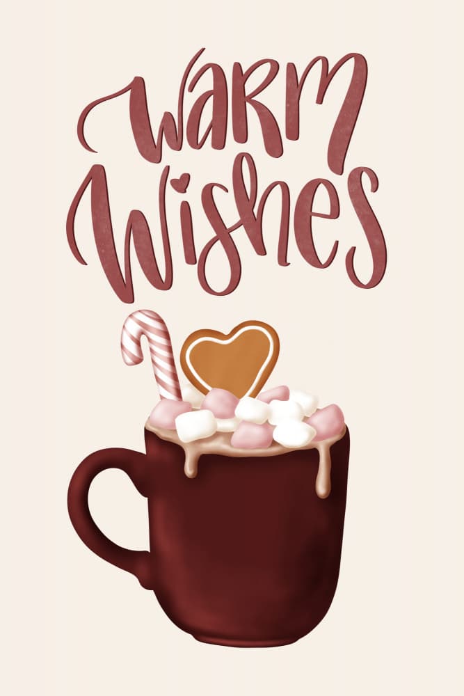 Warm Wishes Hot Chocolate by Aminah Eleonora — canvas wall art