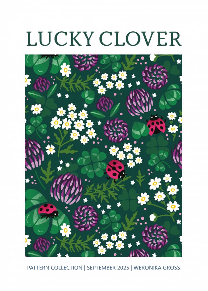 Lucky Clover Garden by Weronika Gross — canvas wall art