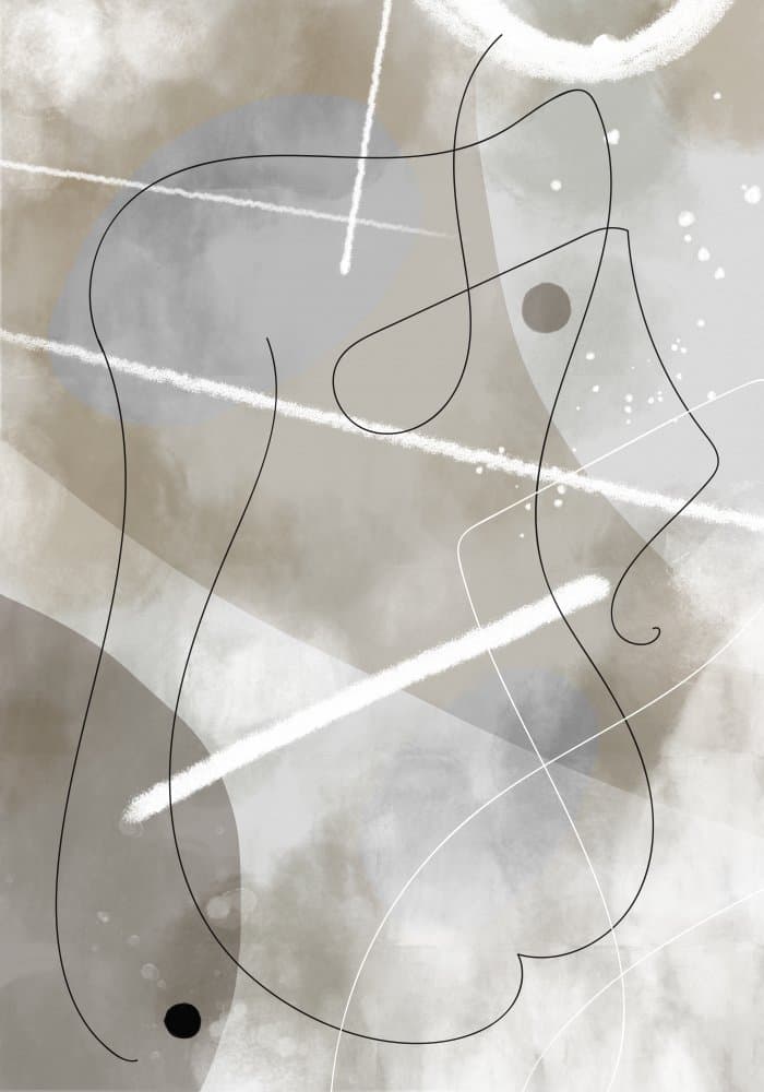Abstract Figure Study by Old Artists Studio II — canvas wall art