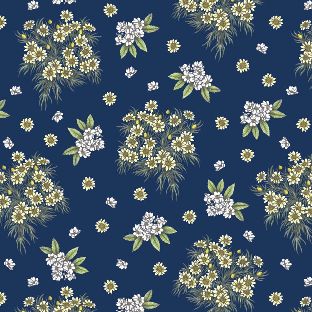 Scattered Daisy Blooms by Cecilia Battaini — canvas wall art