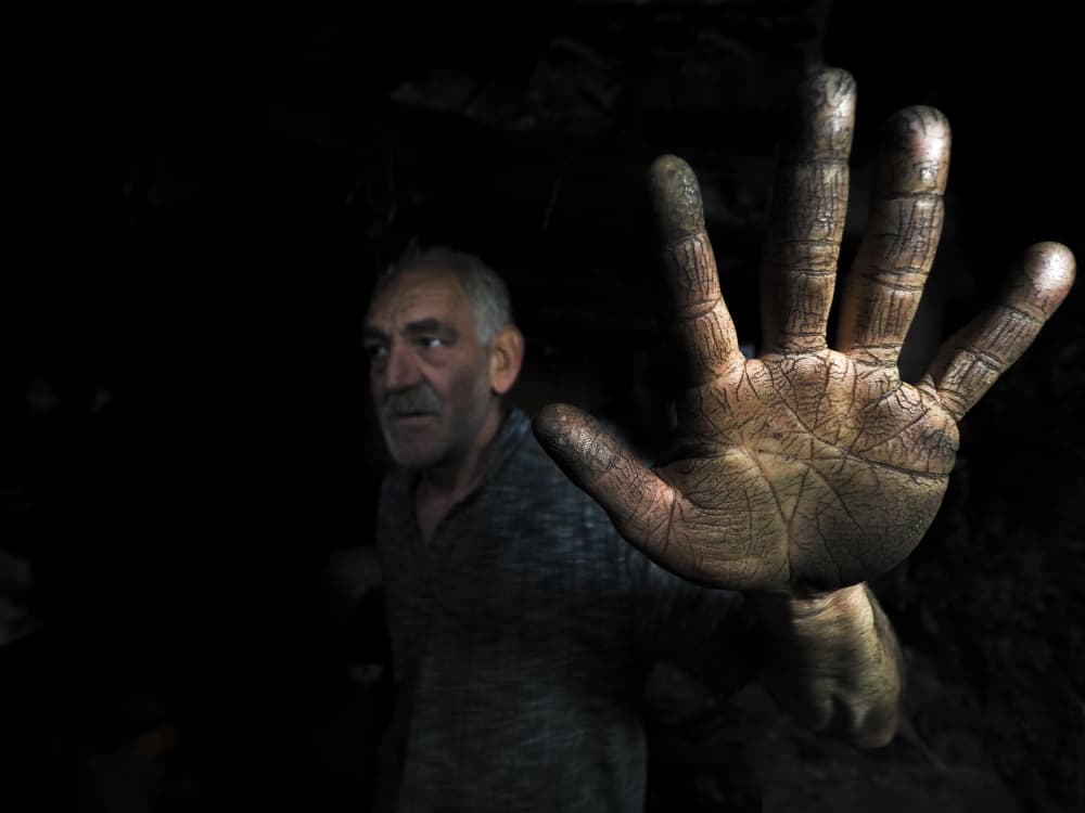 Gritty Hand Portrait by Bünyamin çadırcı — canvas wall art