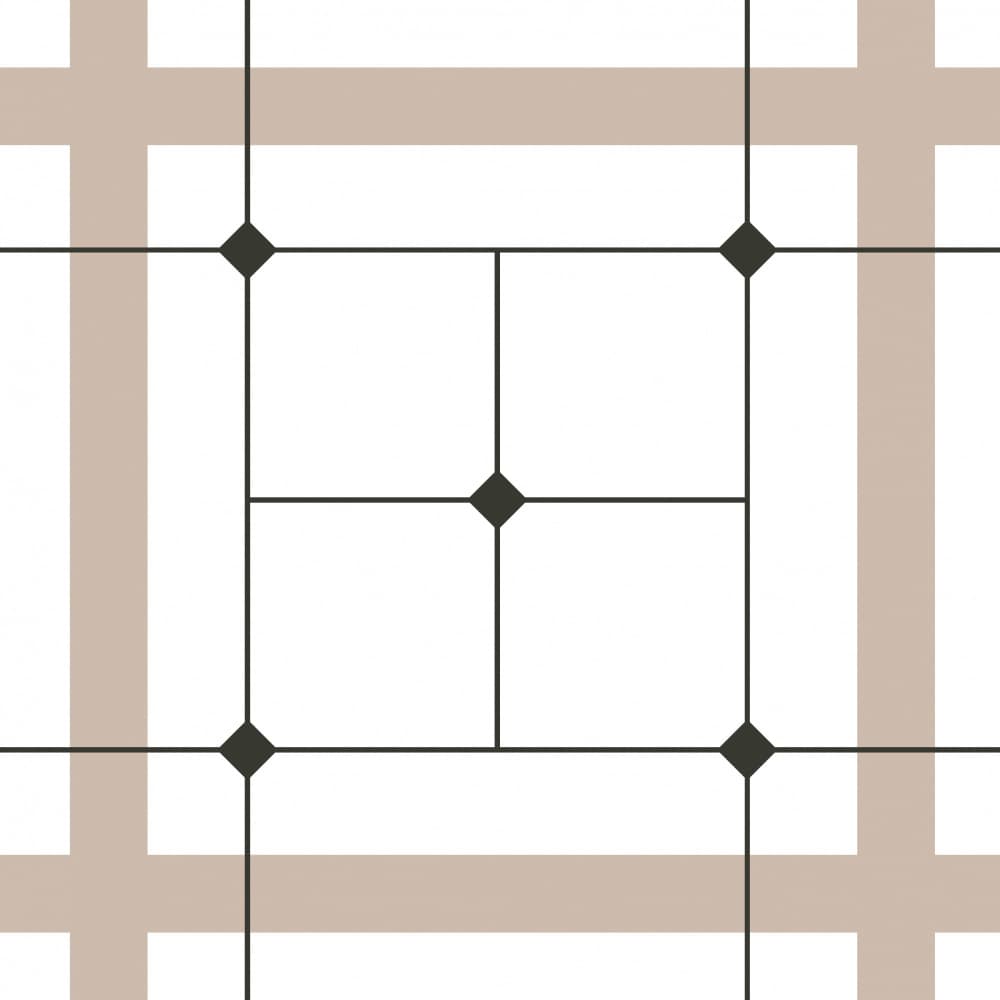 Beige Diamond Grid by Irene Demetri — canvas wall art