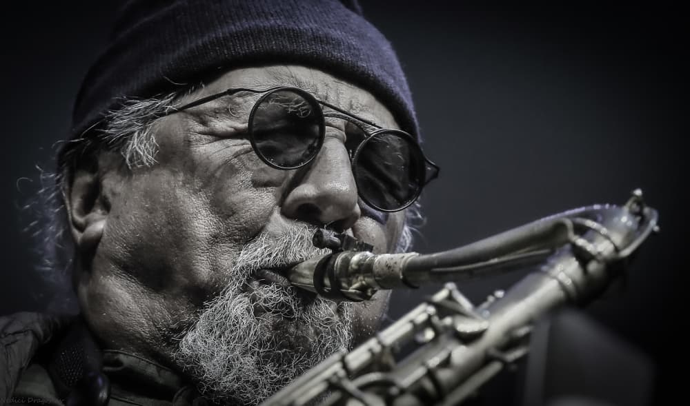 Soulful Saxophone Musician by Dragoslav Nedici — canvas wall art