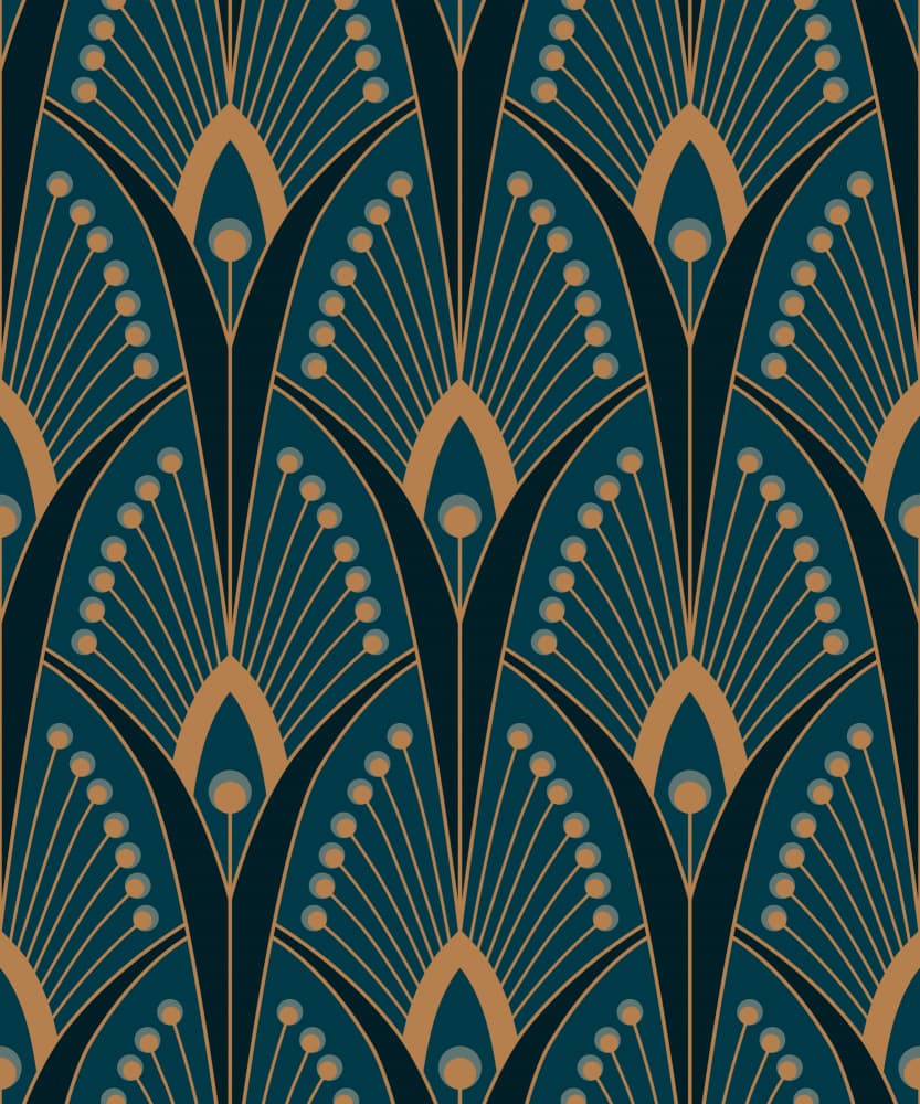 Glamorous Deco Feathers by Alexandra Weise — canvas wall art
