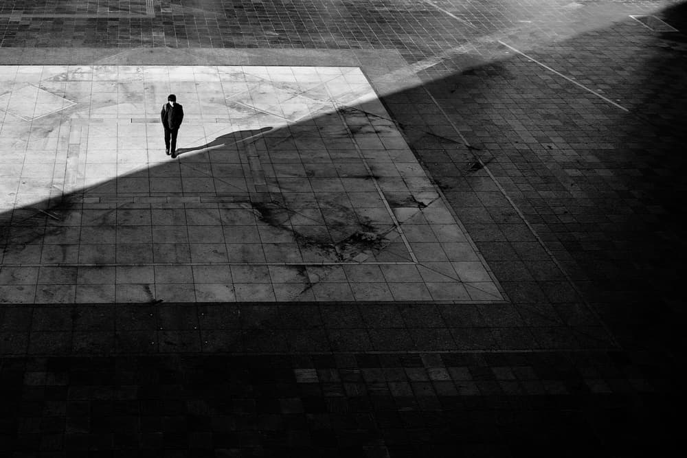 Lone Figure Shadow by Koji Sugimoto — canvas wall art