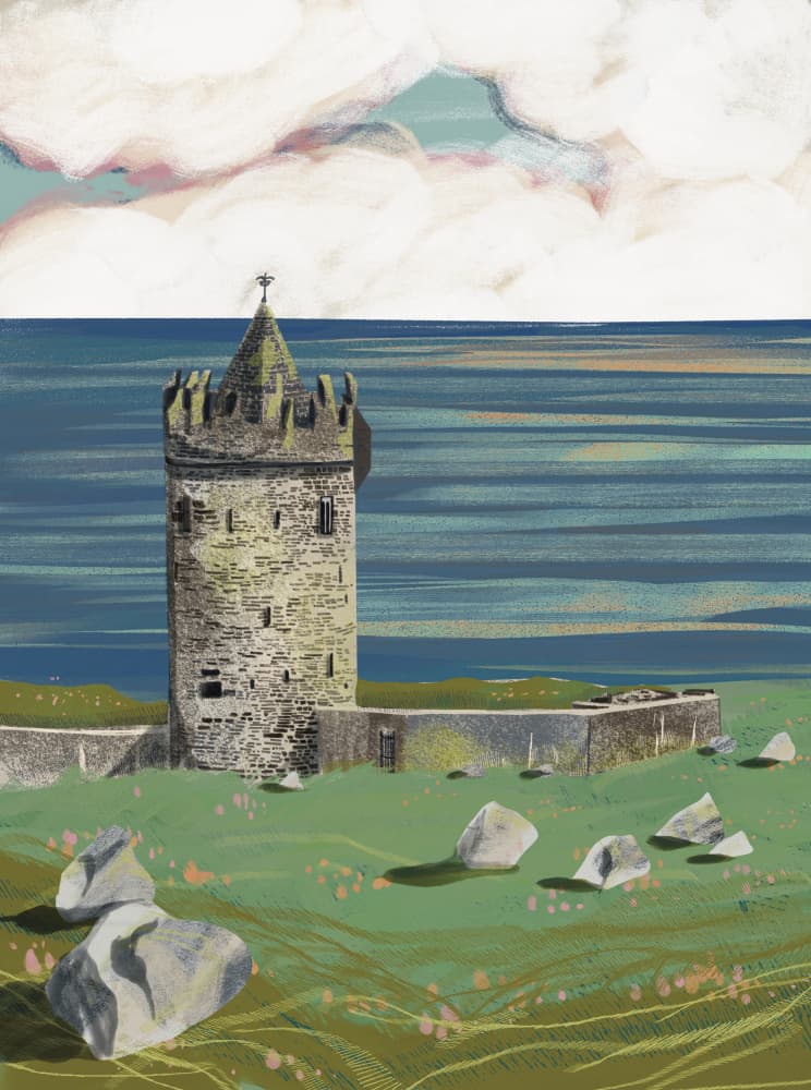 Castle by the Sea by Charlotte Trudgett — canvas wall art