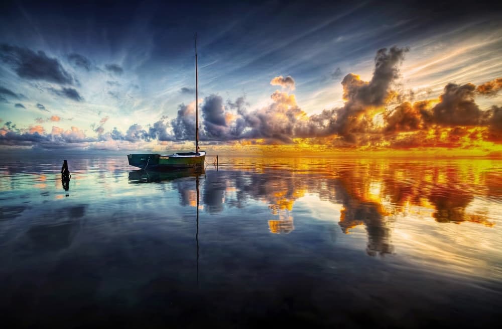 Dramatic Sunset Reflections by Mark Yugawa — canvas wall art