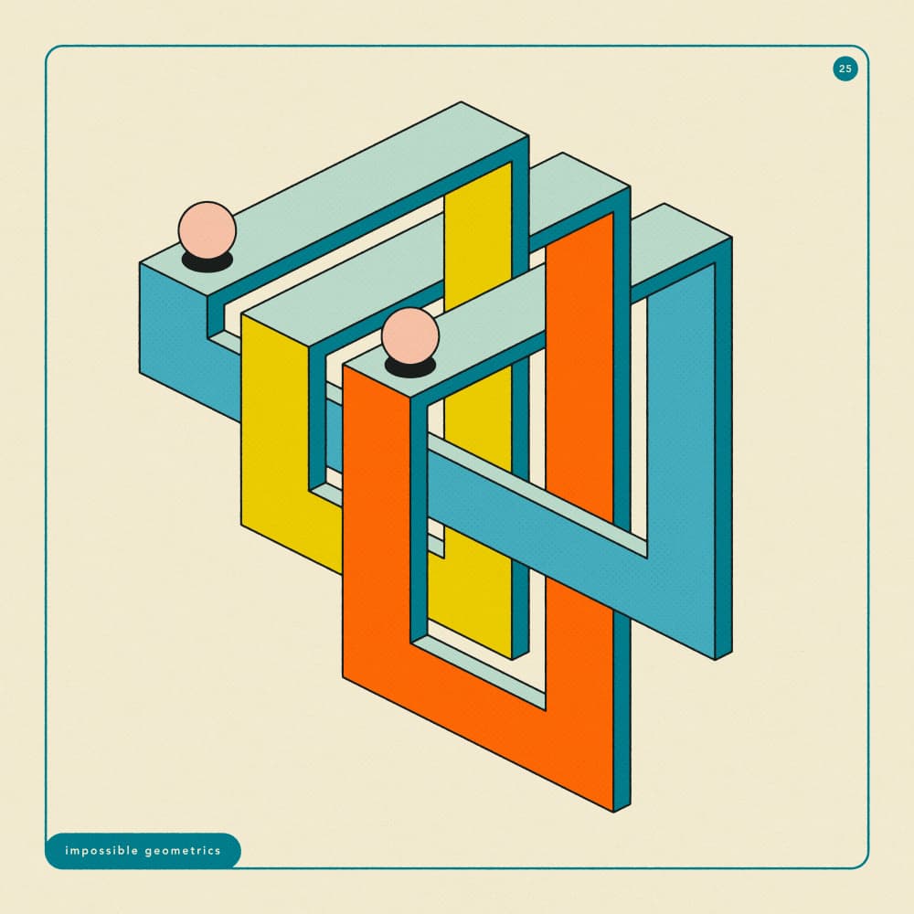 Colorful Impossible Geometry by Jazzberry Blue — canvas wall art