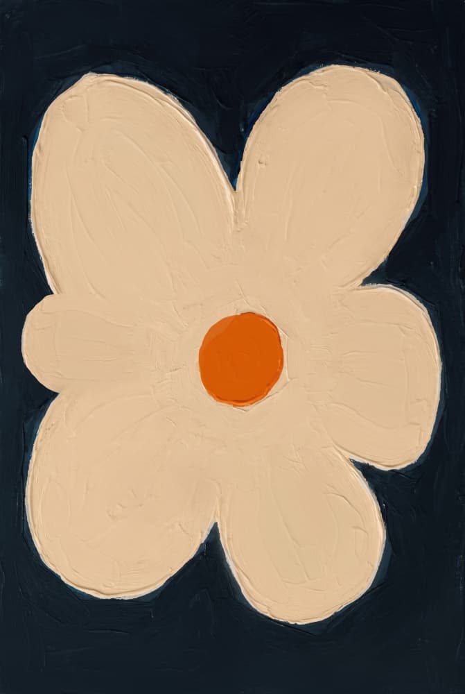 Bold Orange Bloom by Melloi Art Prints — canvas wall art