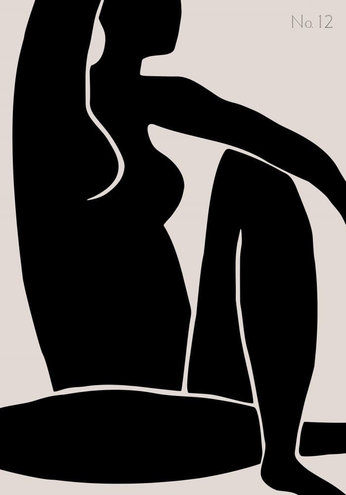 Graceful Feminine Silhouette by Old Artists Studio II — canvas wall art