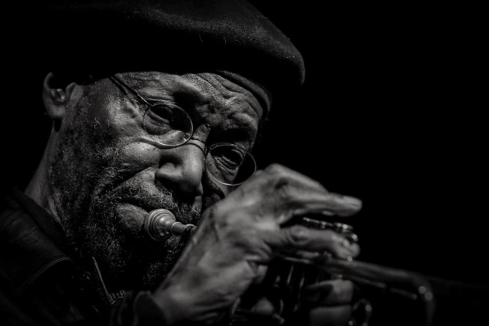 Focused Jazz Trumpeter by Dragoslav Nedici — canvas wall art