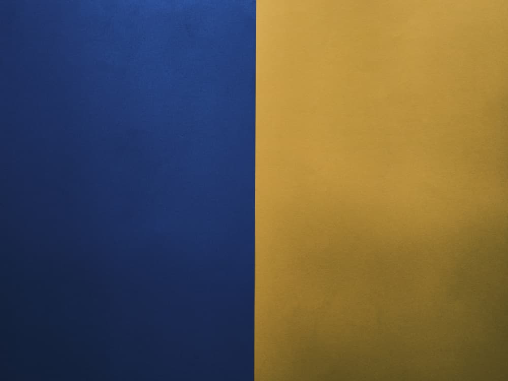 Modern Blue Gold Abstract by engin akyurt — canvas wall art