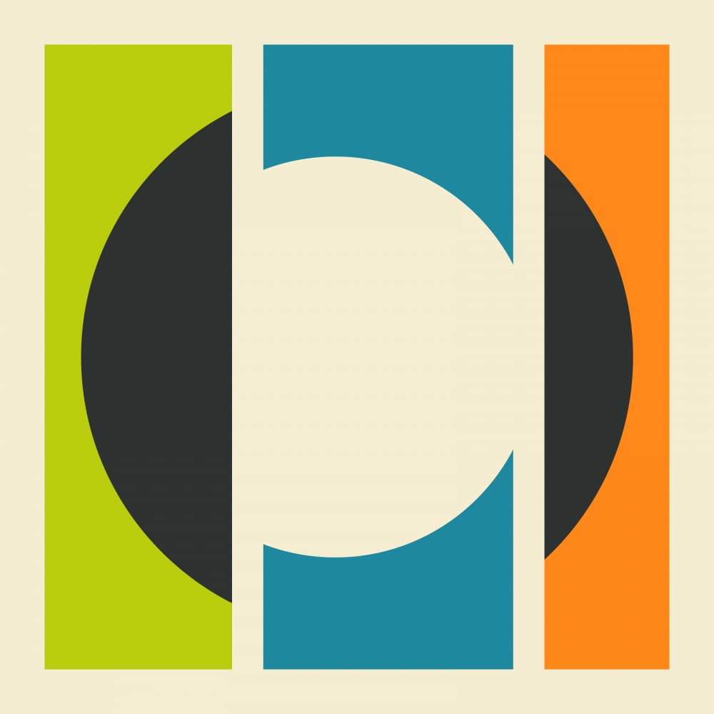 Vibrant Geometric Circles by Jazzberry Blue — canvas wall art