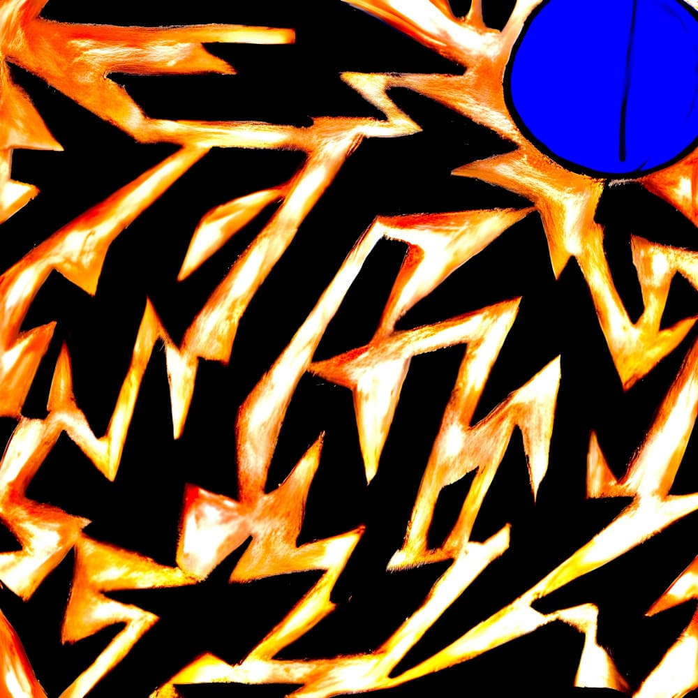 Lightning Blue Orb by mnemonixART — canvas wall art