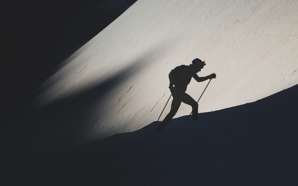 Alpine Ascent Silhouette by Matej Rumansky — canvas wall art