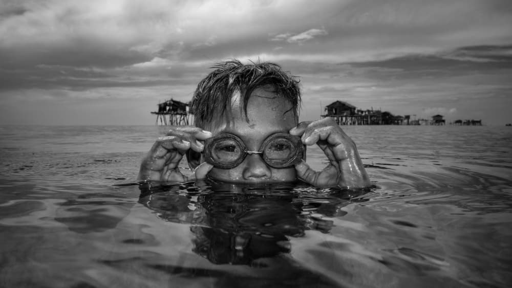 Young Swimmer's Gaze by Chan Kim — canvas wall art