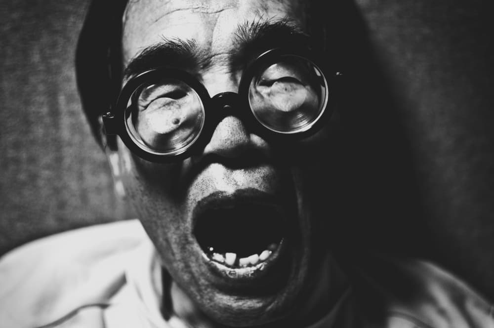 Intense Yelling Man by Koji Sugimoto — canvas wall art