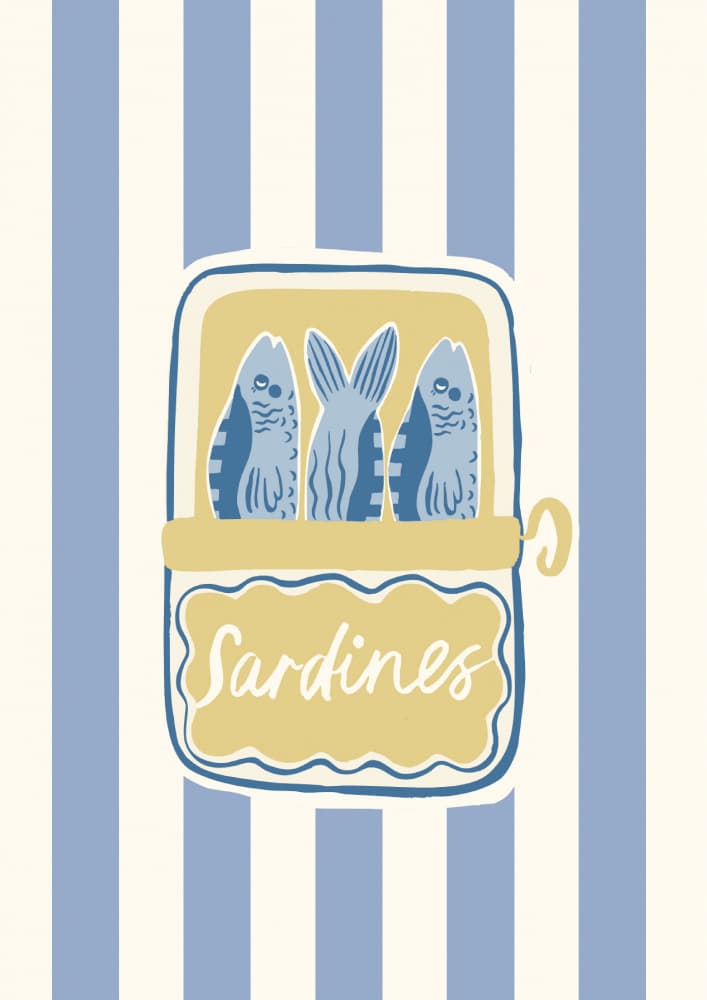 Whimsical Sardine Can by Aislinn Simmonds — canvas wall art