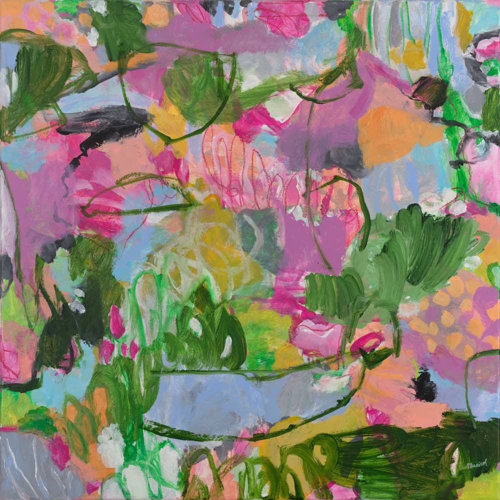 Colorful Abstract Garden by Marisol Evora — canvas wall art