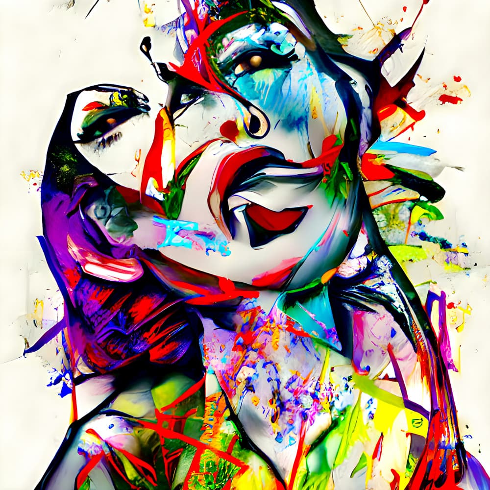 Vibrant Pop Portrait by mnemonixART — canvas wall art