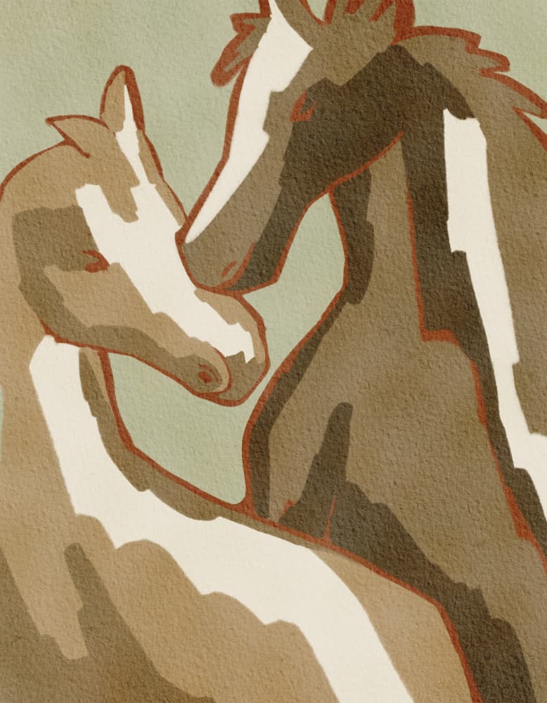 Horse Love by Nikita Jariwala — canvas wall art