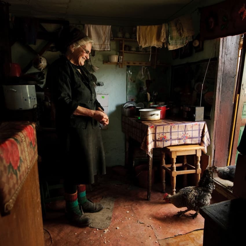 Grandma's Rustic Kitchen by Vlad Dumitrescu — canvas wall art