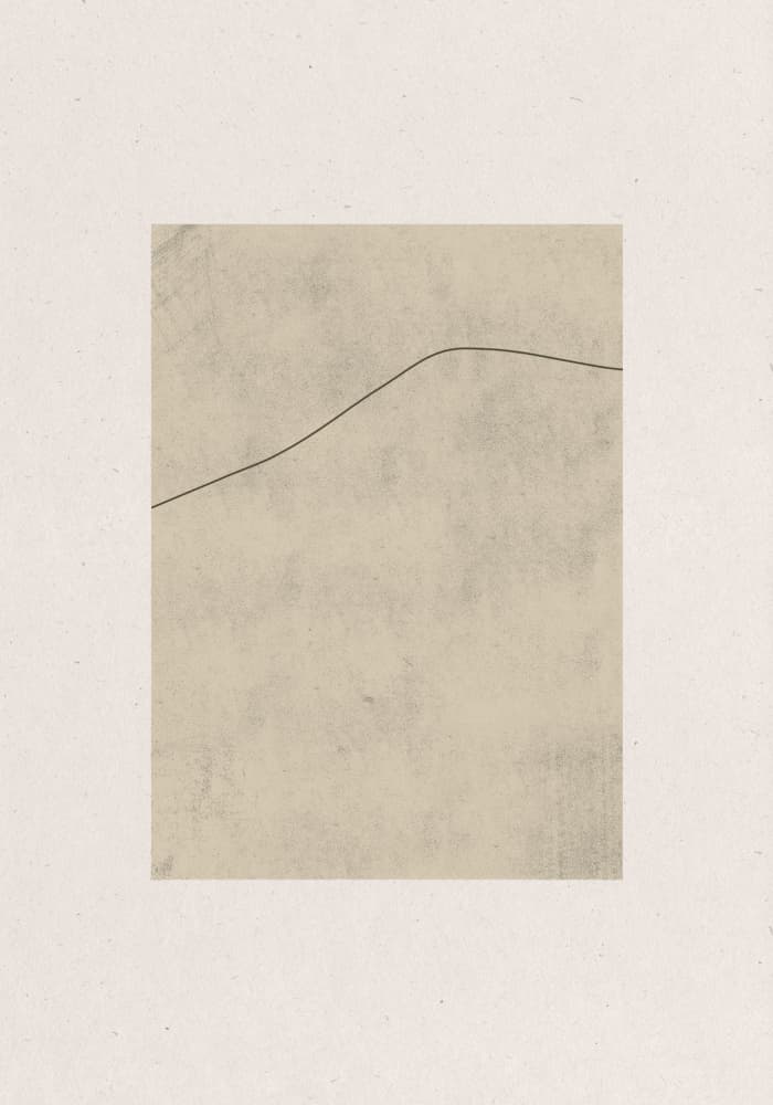 Line on Whispered Beige by THE MIUUS STUDIO — canvas wall art