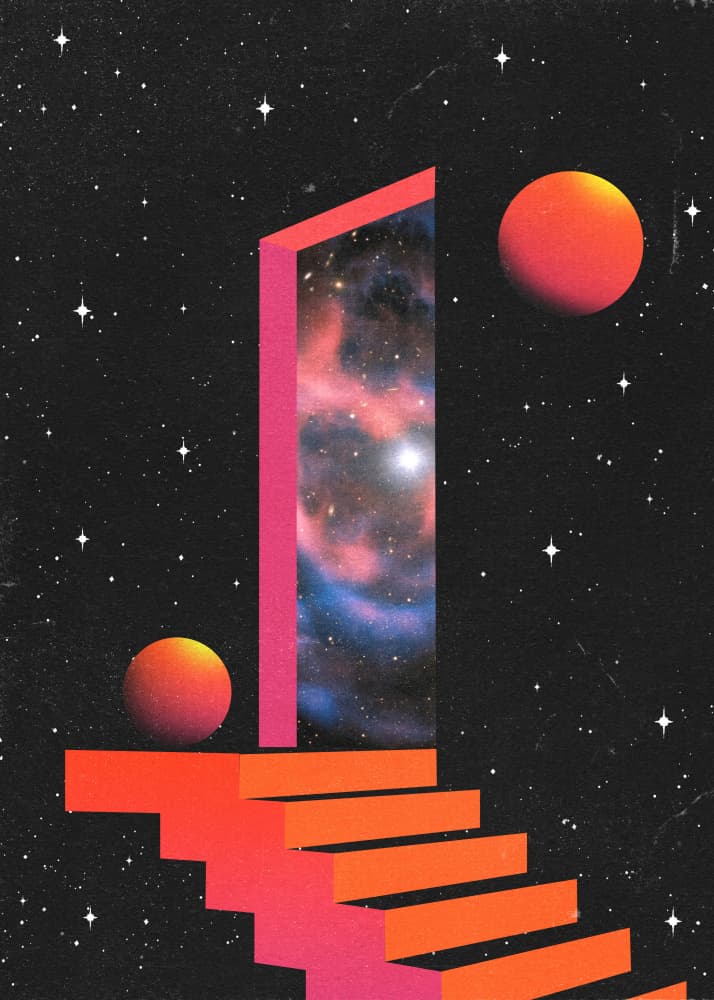 Cosmic Portal Stairs by Nibera — canvas wall art