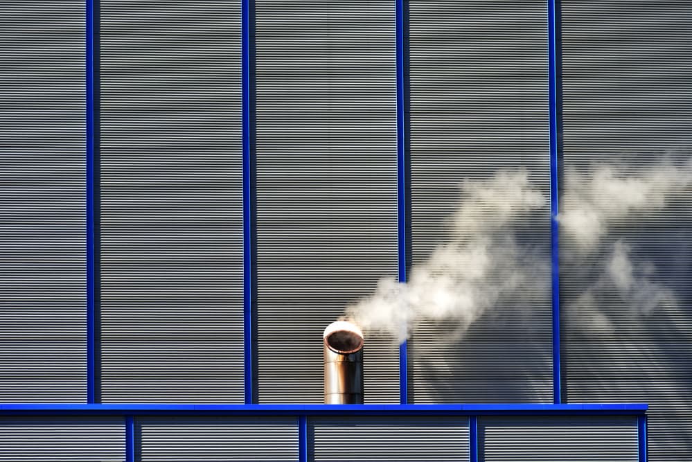 Industrial Chimney Steam by Alexander Buss — canvas wall art