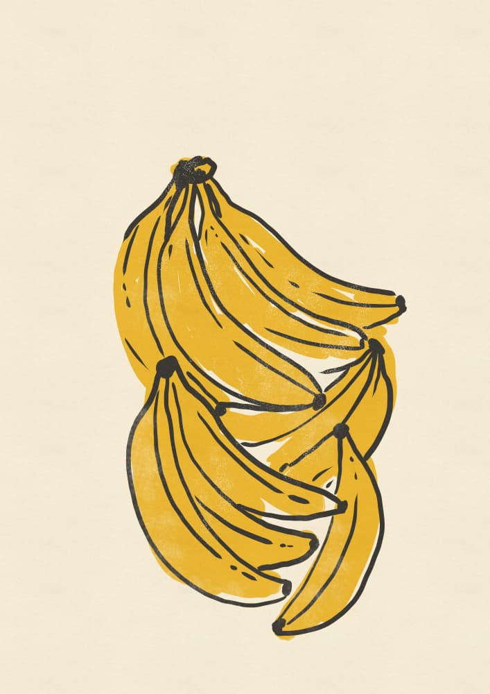 Yellow Banana Bunch by Nicholas — canvas wall art