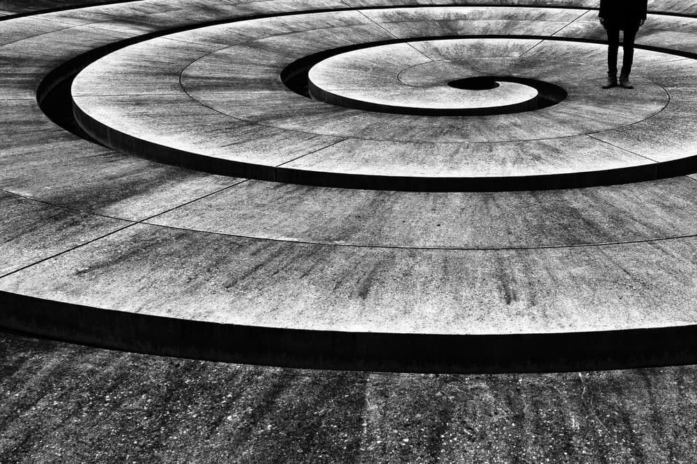 Concrete Spiral Walk by Koji Sugimoto — canvas wall art