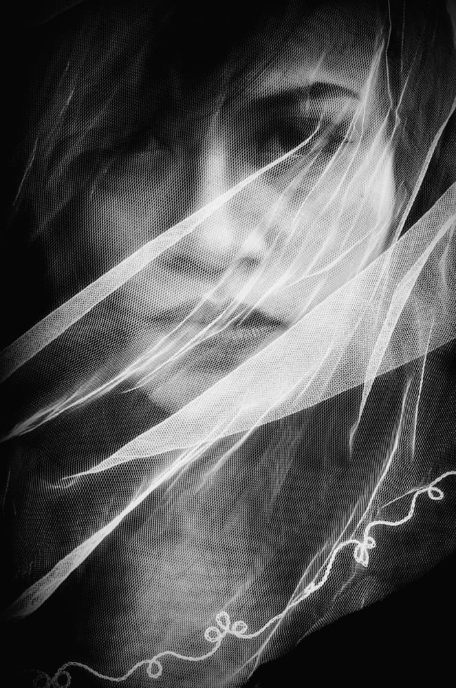 Mysterious Veiled Woman by Yusuf Afandi — canvas wall art