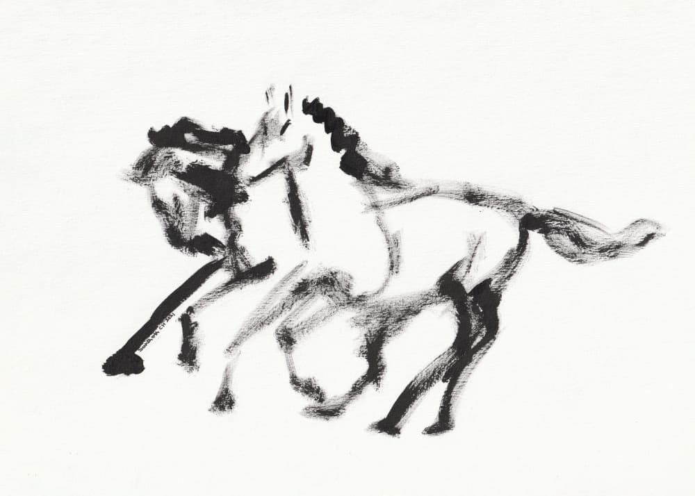 Dynamic Running Horses by Santhosh ch — canvas wall art
