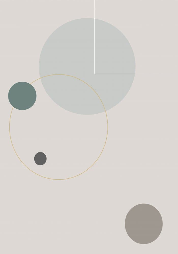 Muted Geometric Circles by Old Artists Studio II — canvas wall art