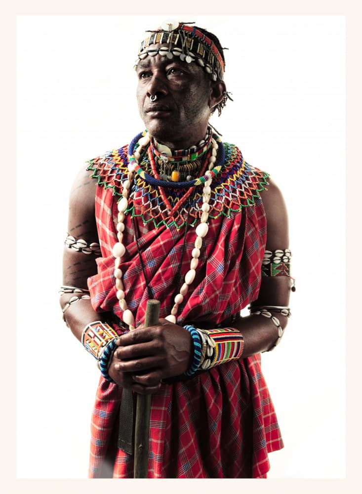 Proud Maasai Warrior by Thabiet Kamaldien — canvas wall art