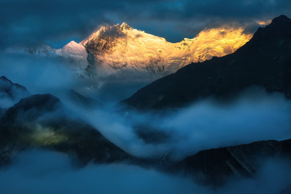 Golden Mountain Glow by Selions（陈磊） — canvas wall art