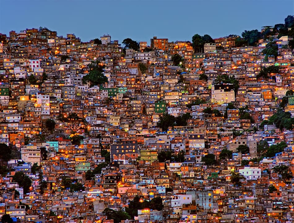 Rio Favela Lights by Adelino Alves — canvas wall art