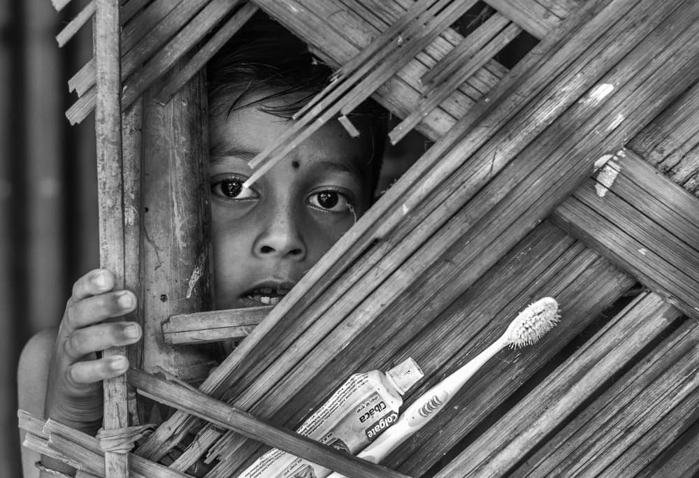 Child's Curious Gaze by Dipankar Paul — canvas wall art