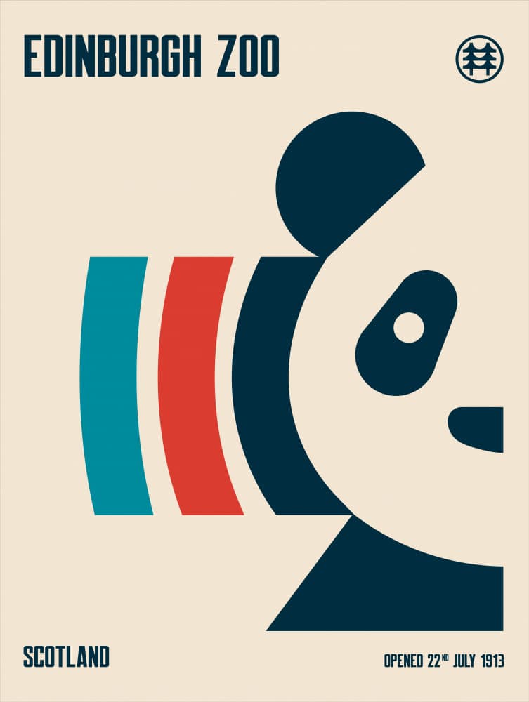 Retro Panda Illustration by Retrodrome — canvas wall art