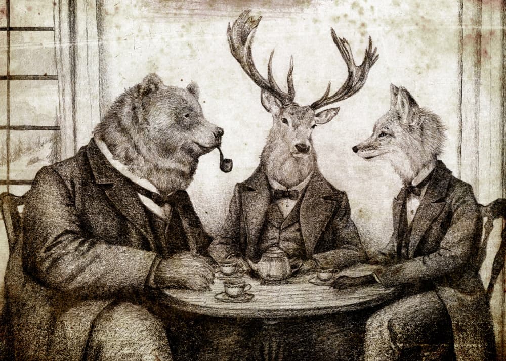 Woodland Gentlemen by Mike Koubou — canvas wall art