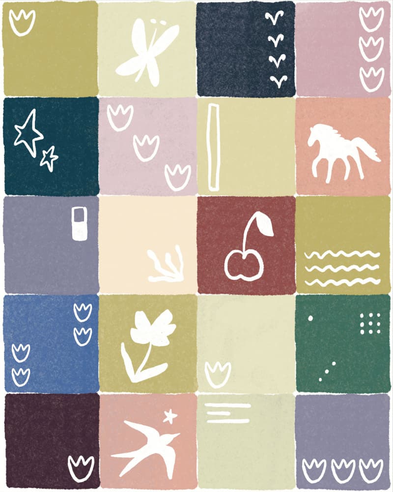 Nature's Colorful Quilt by Marina Alaburic — canvas wall art