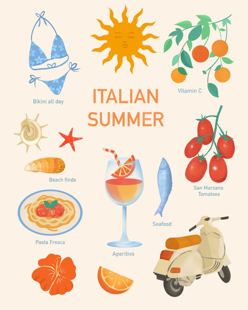 Italian Summer by Petra Lizde — canvas wall art
