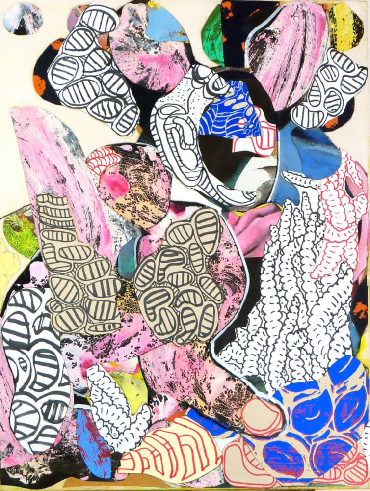 Vibrant Abstract Collage by Pascal Marlin — canvas wall art