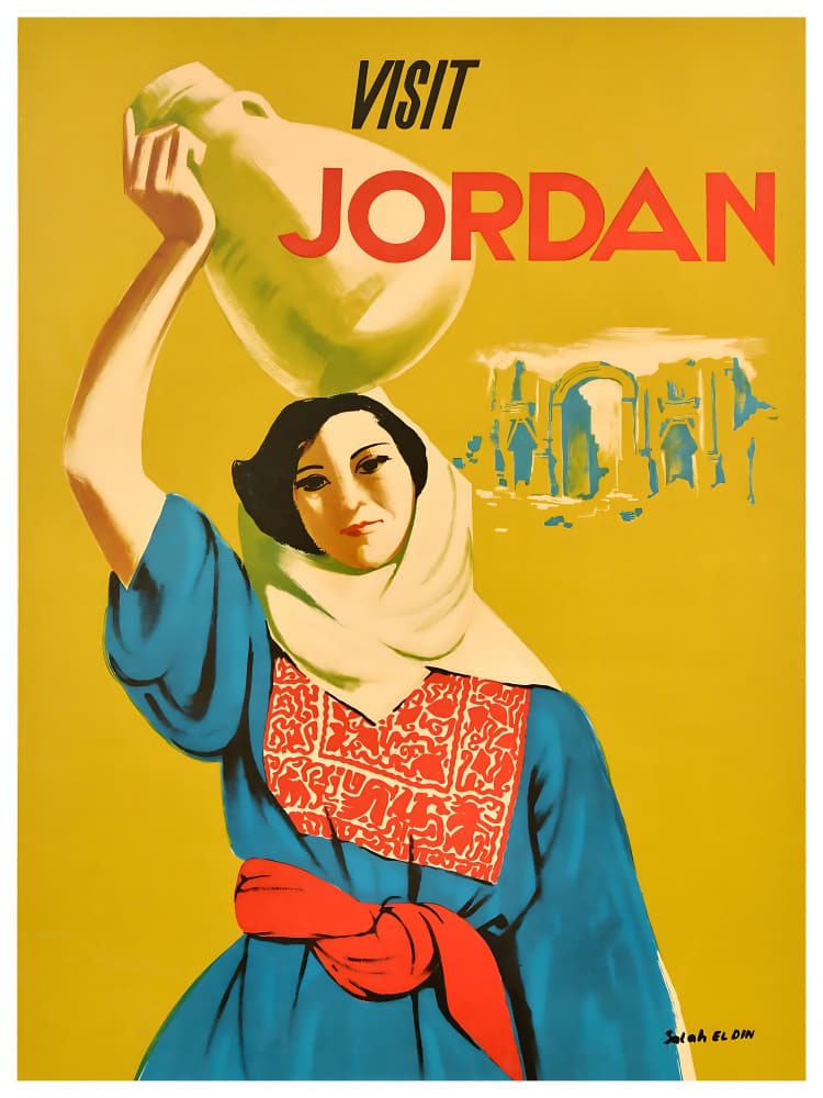 Jordanian Woman with Jug by Chad Hyde — canvas wall art