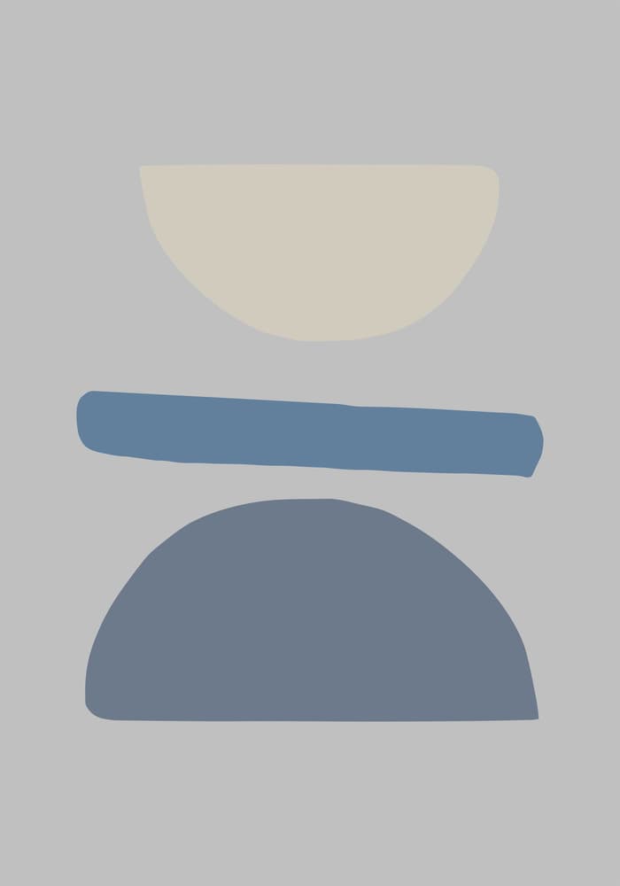 Balanced Abstract Shapes by Old Artists Studio — canvas wall art