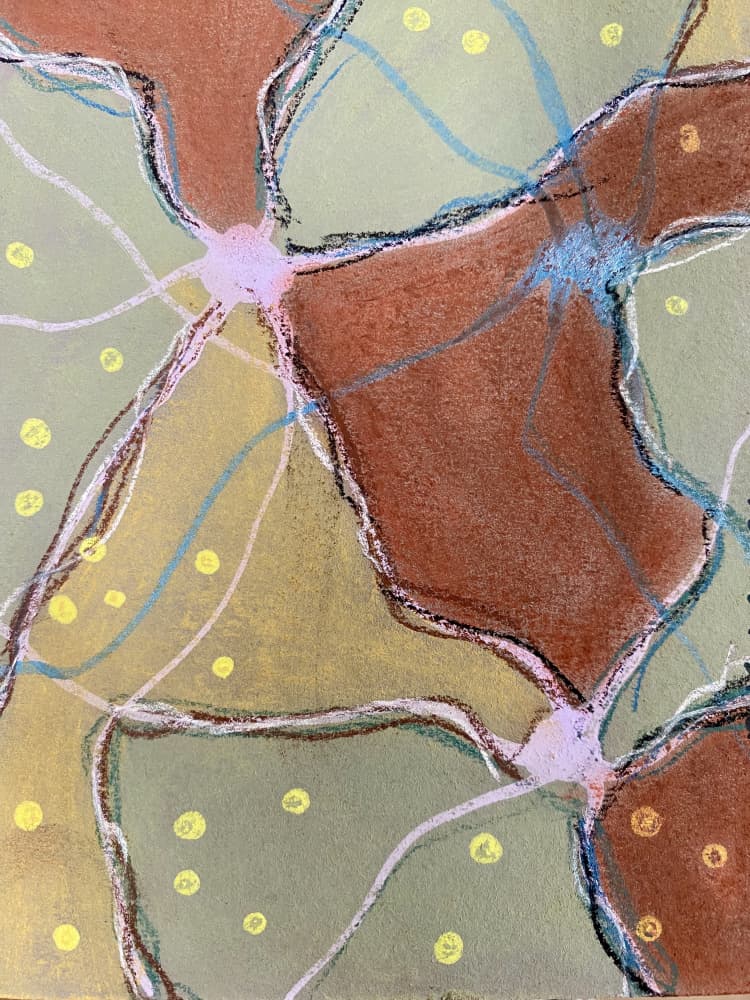 Muted Organic Connections by Berit Pihl — canvas wall art
